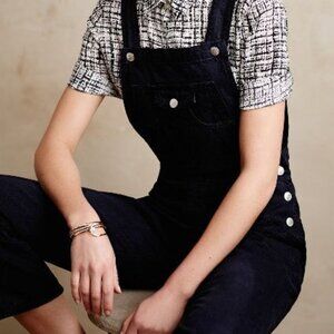 Anthropologie Alexa Chung for AG Tennessee Overalls Black Denim